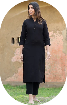 black color kurta